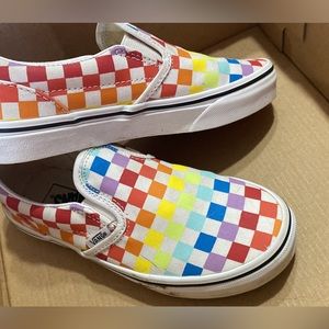 White girls vans rainbow